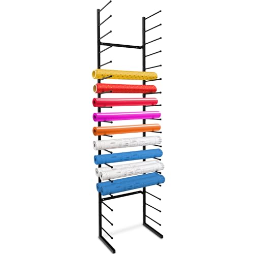 ElegLuxe Wall Mount Blueprint Holder Storage Organizer - 34 Slot Blueprint Storage Rack - Blue Print Storage Organizer for Poster Storage Construction Paper Storage Map Storage (17 Tiers)