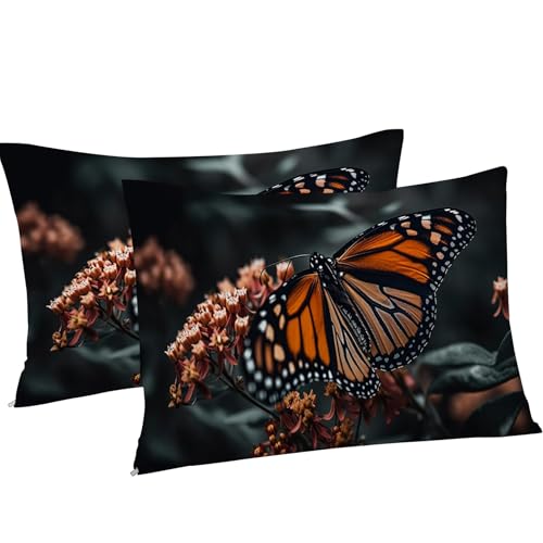 Parure de lit 90x190 papillon anti-plis en microfibre douce avec fermeture éclair - 5