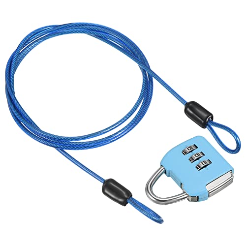PATIKIL Security Steel Cable with 3 Digit Combination Lock