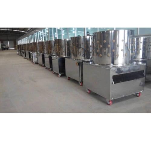 Commercial Chicken Plucker Machine, Stainless Steel, Electric Poultry Feather Removal Equipment with Wheels
