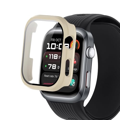 For HUAWEI Watch D2 �P�[�X �ی� �K���X�t�B���� ��̌^ �J�o�[ YANMONGI �����K���X �ی�t�B���� ���^�b�`���x �h�o �����ߗ� �h�w�� �S�ʕی� �Ռ��z�� �ȈՒ��E �ی�J�o�[ HUAWEI Watch D2 �Ή�(�I�t�z��