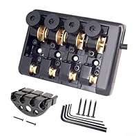 【Bass Bridge】- Specifically designed for bass guitars, this headless bass bridge boasts materials that durability and stability during performances. 【4 String Configuration】- With its 4 string configuration, this bridge allows for playing and sound o...