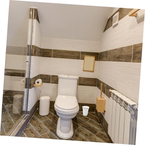 Porte-brosse WC céramique pour maison et bureau avec base stable UKCOCO