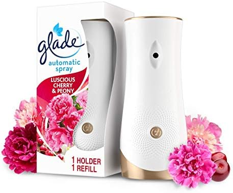 Glade Automatic Air Freshener Spray, Auto Spray Odour Eliminator & Room Fragrance, Starter Kit with Holder & Refill, 269 ml, Cherry & Peony, 1 Starter Kit, Packaging May Vary