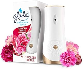 Glade Automatic Air Freshener Spray, Auto Spray Odour Eliminator & Room Fragrance, Starter Kit with Holder & Refill, 269 ml, Cherry & Peony, 1 Starter Kit, Packaging May Vary