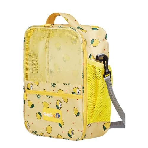 Intbost Portable Kids Shoe Bag for Traveling Organizer Boys Shoe Pouch Water-Resistant Shoe Bag Girls Zippered Shoe Storage Soccer Shoes Bag Boys Boots Bag for Athletic Shoes