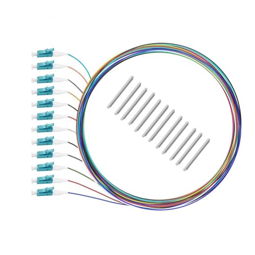 Pigtail fibre optique LC OS2 monomode 12 brins pour soudure fusion telecom