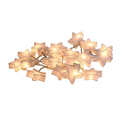 CHAINUPON Star Moon Fancy Lantern String Fairy Night Lights Kid Bedroom Home Children Decor (White Star)