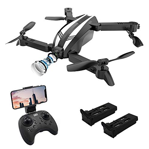 Wi-Fi FPV Drones with 720P HD Camera Live Video, Global Drone Gesture Selfie