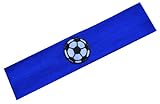 Cotton Soccer Ball Patch Stretch Headband (Royal Blue)