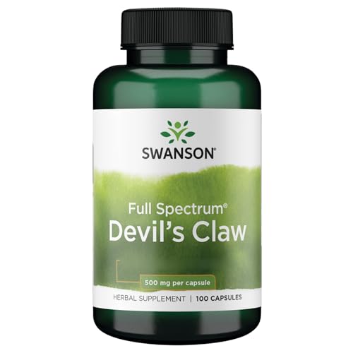 Swanson Full Spectrum Devils Claw 500mg High-Dose 100 Capsules SOYA-Free Gluten-Free GMO-Free
