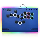 Haute42 レバーレス アケコン レバーレスコントローラー M Ultra Gen2 最上位アルミ合金筐体 Kailh Shadow Hunting ロープロファイルキー軸搭載 ボタン静音強め ロックスイッチ 背面RGBライティング for PS4・PS3・PC・Switch2・Switch・Steam Deck等に対応 格闘ゲーム向け アーケートコントローラー アーケードスティック TYPE-C ホットスワップ対応 押し心地絶秒 連射機能 ブラック