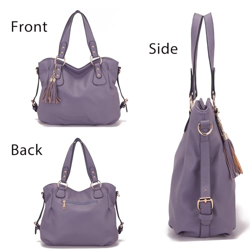 Image of Qiyuer Slouchy Handbag for Women Shoulder Bag Hobo Purse Wallet Set 3pcs