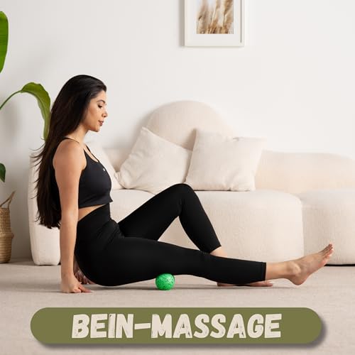 M.S.Lemberg Duoball - Faszienball Massageball für Selbstmassage - Ideale Massage für Rücken, Nacken, Schulter, Wirbelsäule & Beine - Twin Peanut Duo Ball Faszienrolle - Doppelball klein 8cm