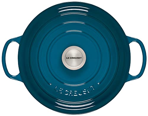 Le Creuset Enameled Cast Iron Signature Round Dutch Oven, 5.5 Qt., Deep Teal #TOP2