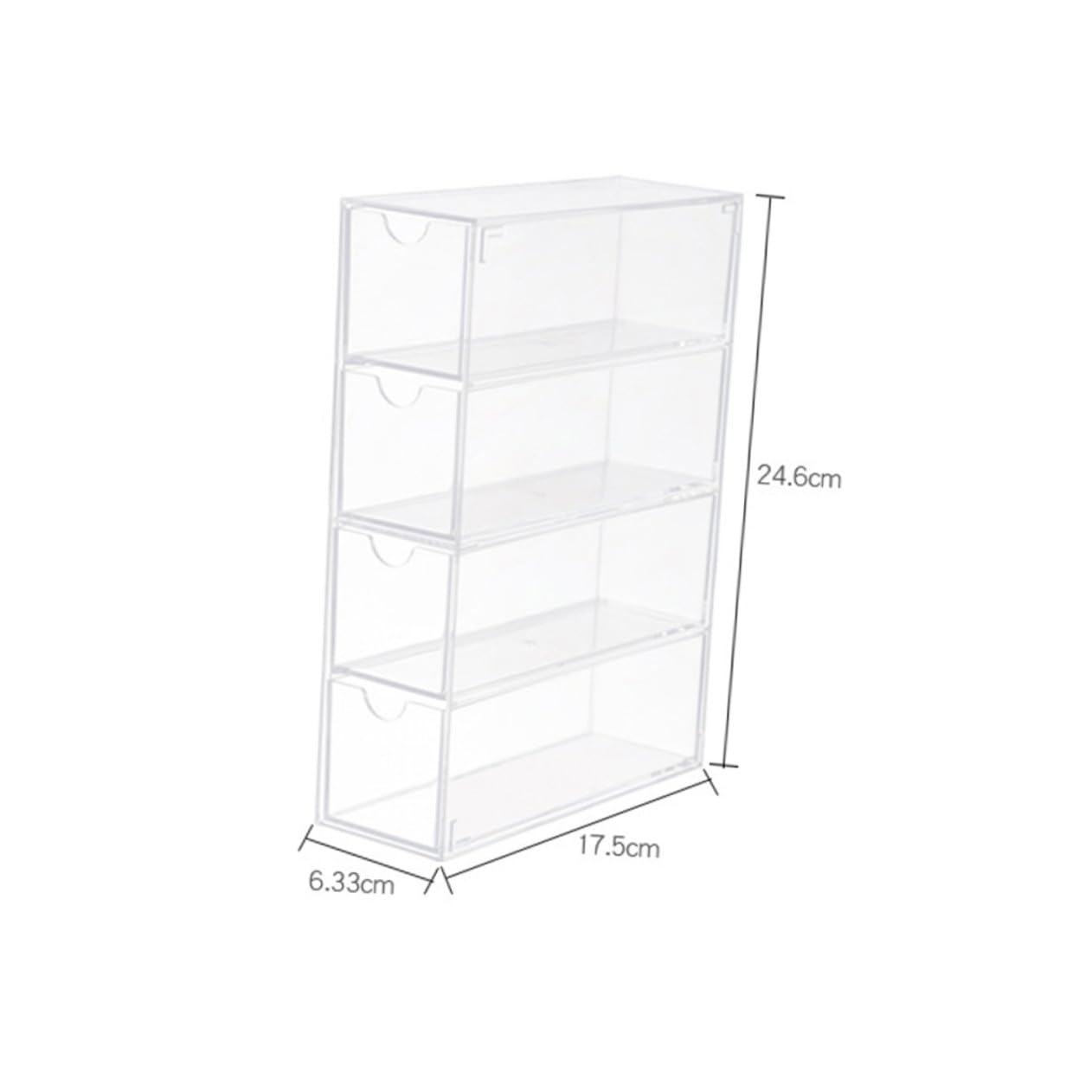 PLAFOPE Étui à Lunettes de Soleil en Acrylique Boîte de Rangement Transparente pour Lunettes Tiroir 4 Niveaux Protection Antipoussière