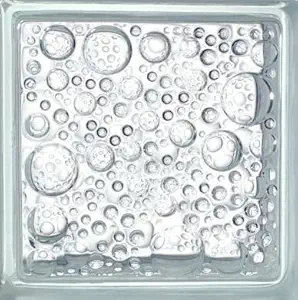 SHIP A 1 Glass Brick Block | for Wall Deco Ration | Transparent with Water Bubble Marks