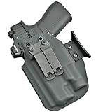 Code 4 Defense Light Bearing IWB Inside The Waistband Blackout Series Kydex Holster for The Glock 48 MOS with Streamlight TLR-7 Sub – Black (Left)