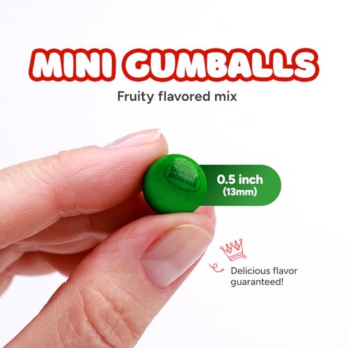 Global Gumball s for Machine - 0.5 Inch Mini s for Kids - Machine Refills - 1 LB Chewing Gum - Fruit Flavored Bubble Gum