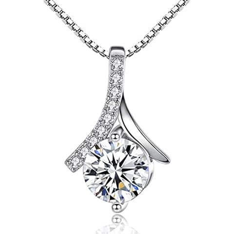IBBY GIFTS FOR HER Women Necklaces Sterling Silver Cubic Zirconia Pendant Aries Taurus Necklace Cover