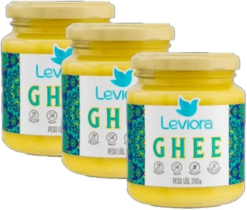 Kit 3X: Manteiga Ghee Tradicional Sem Lactose Leviora 200g