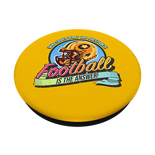Football is the answer to all questions - American Football PopSockets Swappable PopGrip, Black - Image 2