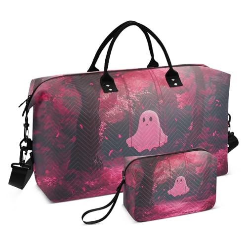 Floral Spirit Forest Travel Duffel Bag Gym Bag Sports Tote Bag with Multiple Interior Pockets Shoulder Weekender Bag for Women Men with Toiletry Bag 20.5”x 7.9”x 13.8”