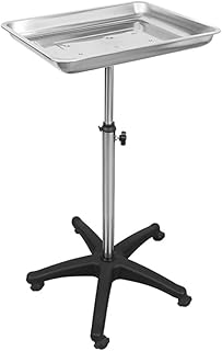 Stainless Steel Hair and Nail Trolley Tool Rack, Lifting Beauty Trolley Storage Rack, Hair Salon Hair Dyeing Rack, Dyeing Bowl Rack