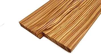 Barrington Hardwoods Zebrawood Lumber Board - 3/4" x 4" 2 Pieces 3/4" x 4" x 18"