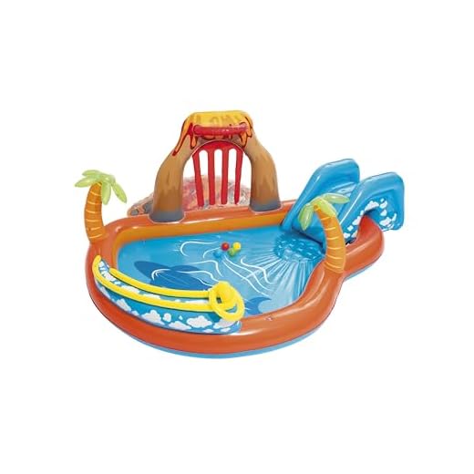 Bestway Lava Lagoon - Piscina Hinchable Infantil, 265x265x104 cm