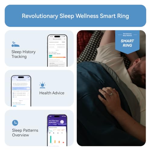 Image of RingConn Gen 2, World's First Smart Ring with Sleep Apnea Monitoring, No APP Subscription, 12-Day Battery Life, Stress /Heart Rate /Women's Health Tracker, Android & iOS Compatible (Rose Gold, Size 8)