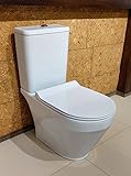 WC Toilette Stand WC Kombination Spülkasten Spülrandlos Bodenstehend Deckel