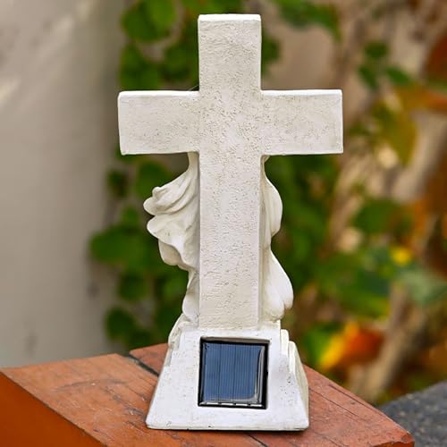 Noël Pâques Anniversaire Illuminés par la Statue Solaire d'Extérieur en Résine - 8