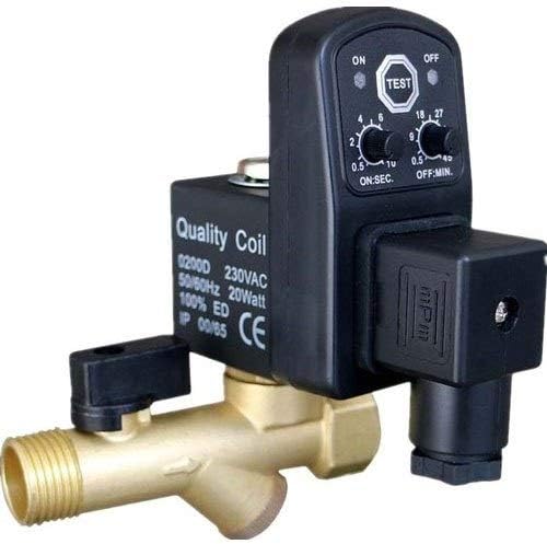 Brass Kisna Pneumatics Electronic Auto Drain Valve - 220V