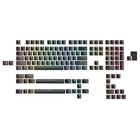 Glorious Aura V2 (Black) - PBT Pudding Keycaps for Mechanical Keyboards - ANSI (US), ISO Compatible - Supports Full Size, TKL, 75%, 60% Layouts Cover