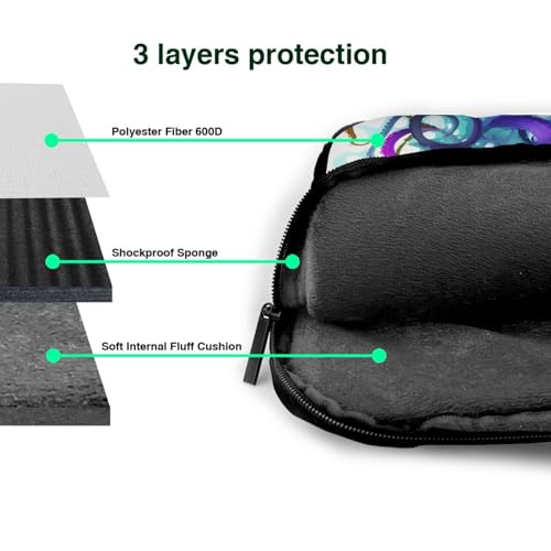 Housse ordinateur pieuvre colorée et antichoc pour laptop - 7