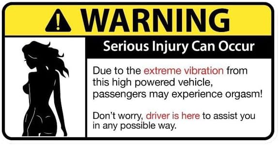 SSTS PRINT Attention Remove Bra Female Funny Caution Warning Decal Sticker 5x3 WR-01