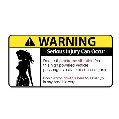 SSTS PRINT Attention Remove Bra Female Funny Caution Warning Decal