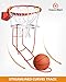 Heavy Duty Basketball Shot Trainer Rebounder, Upgraded Basketball Return Attachment with 360° Rotating Chute, Portable Ball Returns Training Aid Fits Standard 18