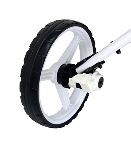 Cube CART 3 Wheel Push Pull Golf CART - Two Step Open/Close - Smallest Folding Lightweight Golf CART in The World - Choose Color! (White/White) - Thumbnail 5
