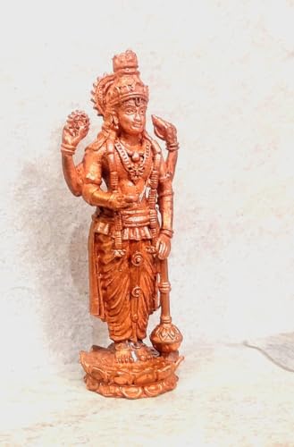 Image of Copper Idols of god Guruvayurappan, Height 9.5 cm, 147 gram, Copper Handmade, Pack of 1 Piece