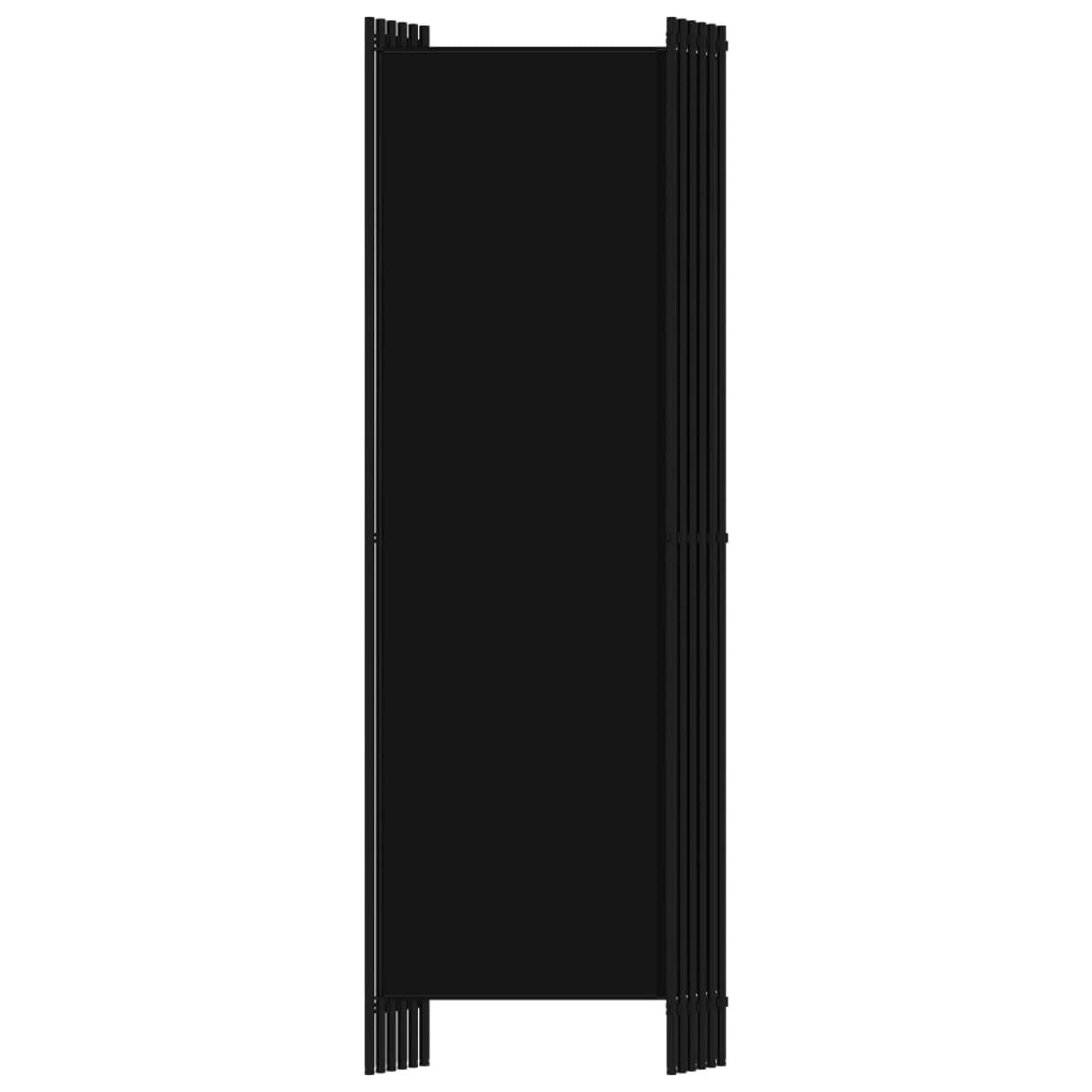 Homgoday Parawan 6-panelowa przegroda czarna 300x180 cm składany parawan, przegroda pokojowa, ekran prywatności do salonu, biura, ogrodu