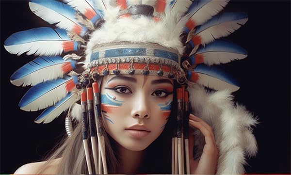 Rompecabezas para adultos y familia, rompecabezas de 1000 piezas, rompecabezas de sueños de la doncella de formación nativa americana, juego de