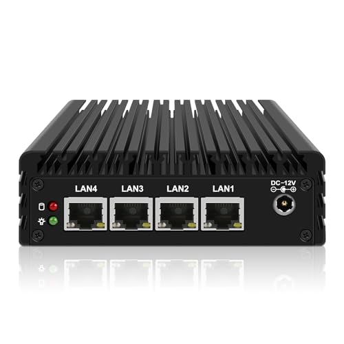 Image of StoneStorm Firewall Micro Appliance /Fanless Mini PC J3710 Quad Core with 4 2.5GBE LAN Ports, Support AES-NI, 8GB DDR3 RAM 128GB SSD Firewall Hardware Home Router Computer