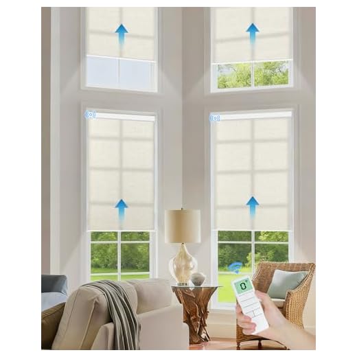 Tokblind Motorized Light Filtering Roller Shades with Remote Control, Smart Blinds for Windows Compatible with Alexa Google via Hub, Rechargeable Electric Window Shade Customized Size(Texture Beige)