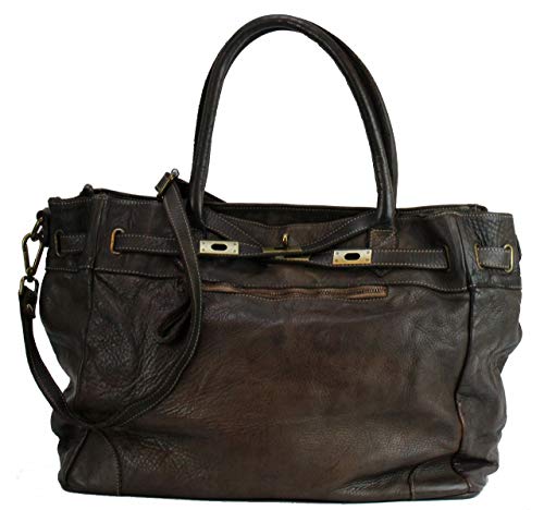 BZNA Bag Mila Braun moro vintage Italy Designer Business Damen Handtasche Ledertasche Schultertasche Tasche Leder Shopper Neu