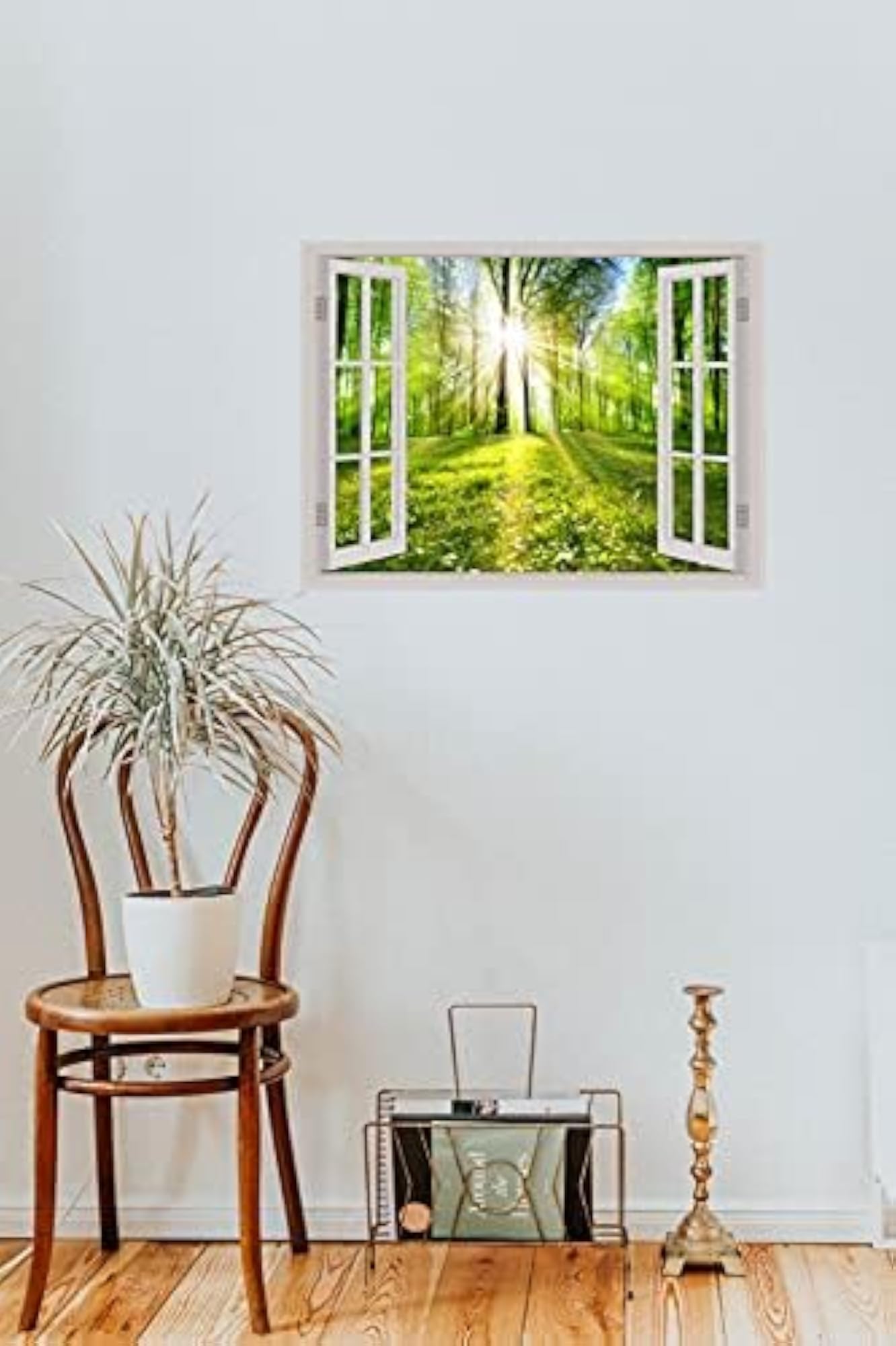 Nature Window Illusion Eye Catching Wall Sticker