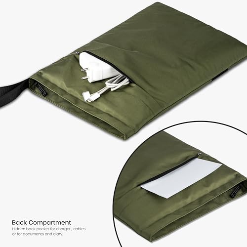 Image of Elmira 15.6 Inch Laptop Sleeve, Water-Resistant Padded Protective for MacBook Pro 16, Dell, HP, Lenovo, ASUS & Acer, Slim Laptop Cover Bag with Durable Zipper for Men & Women (Olive, 15.6 INCH)