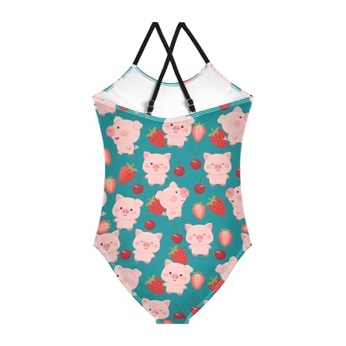 Image of Cartoon Frogs Girls One Piece Swimsuits Summer Quick Dry Beach Bathing Suit