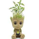 GTLAOGS Baby Groot Maceta Treeman, figura de acción escultura de jardín, macetas con agujero de drenaje, para plantas y soporte para bolígrafos, plantas, jardín, balcón, acuario, decoración, altura: